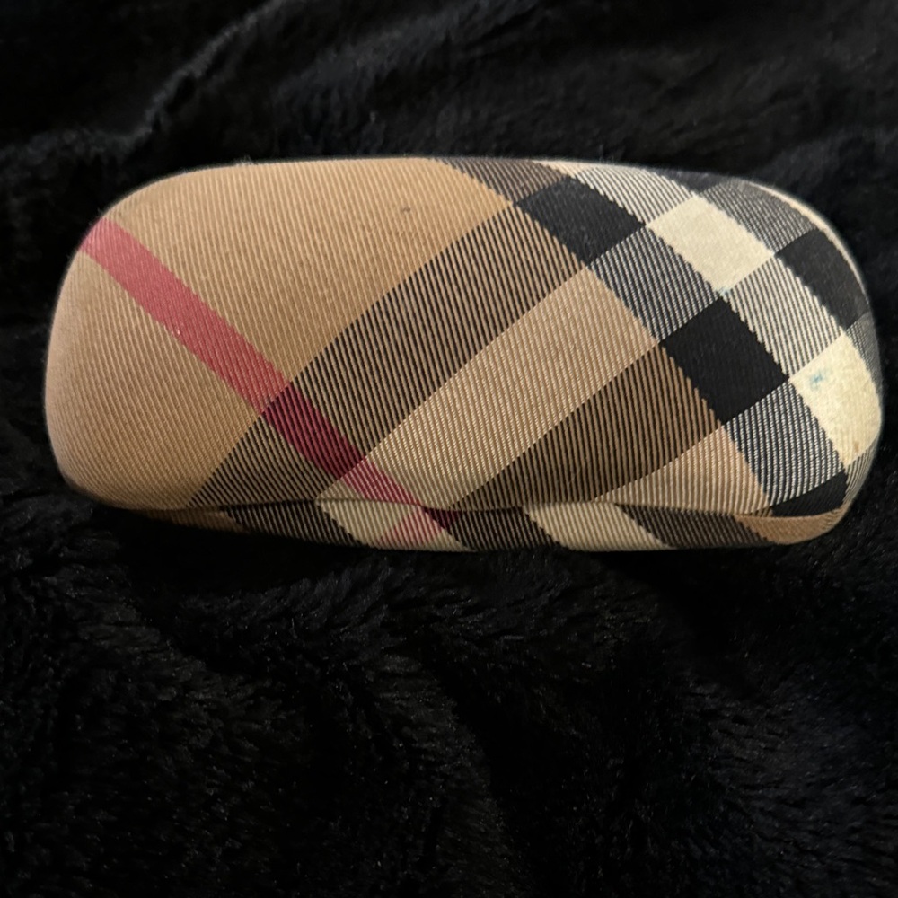Burberry Checkered Sunglasses Case - Black, Brown, Red ( case only )